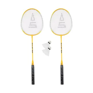 Badmintonový set SULOV®, 2x raketa, 2x loptička, vak - žltá